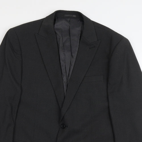 NEXT Mens Grey Polyester Jacket Suit Jacket Size L Regular