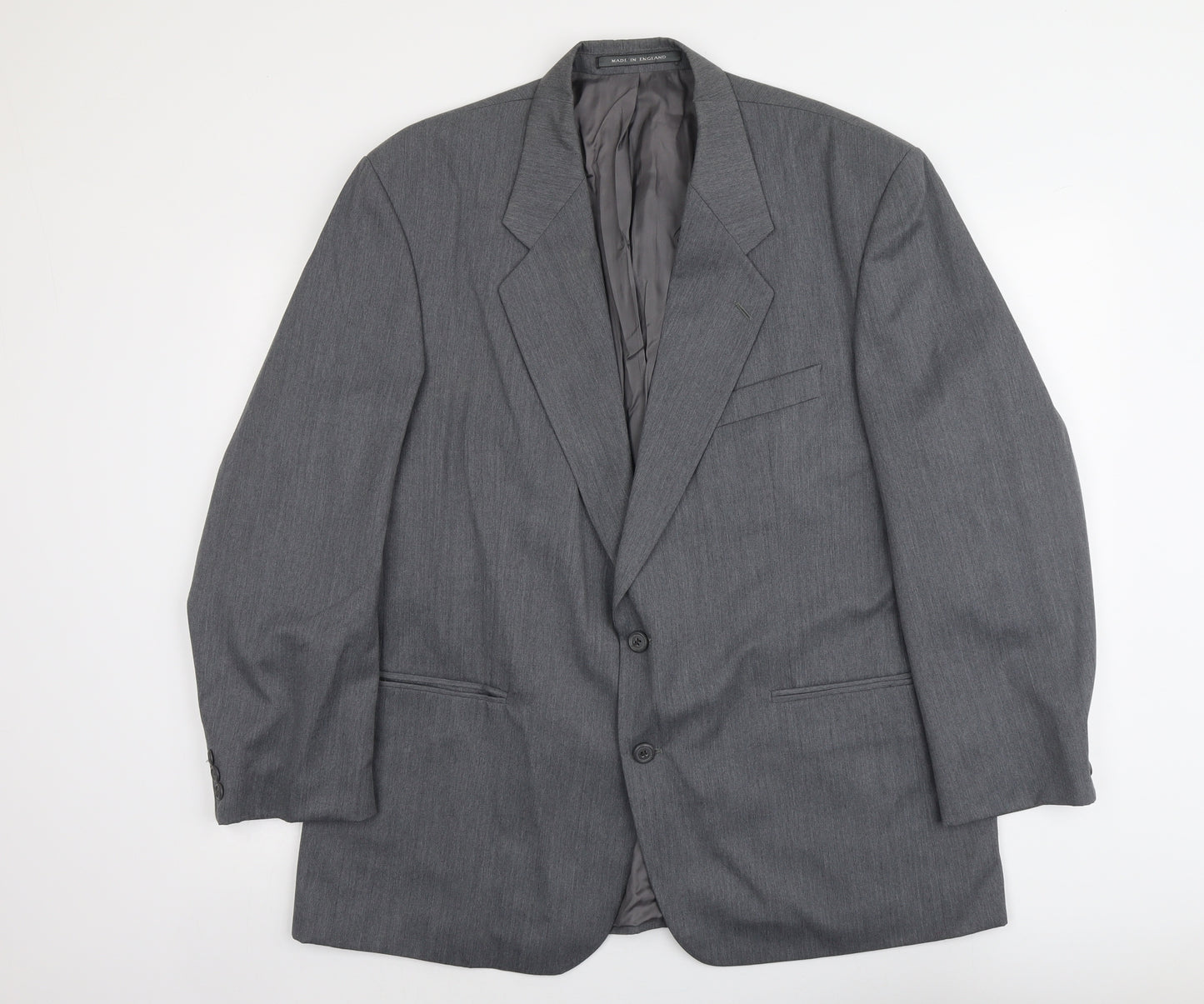 The Label Mens Grey Polyester Jacket Suit Jacket Size XL Regular