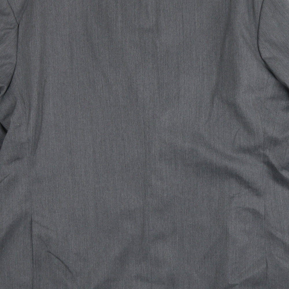 The Label Mens Grey Polyester Jacket Suit Jacket Size XL Regular