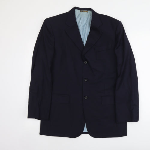 Tai Pan Row Mens Blue Polyester Jacket Suit Jacket Size L Regular