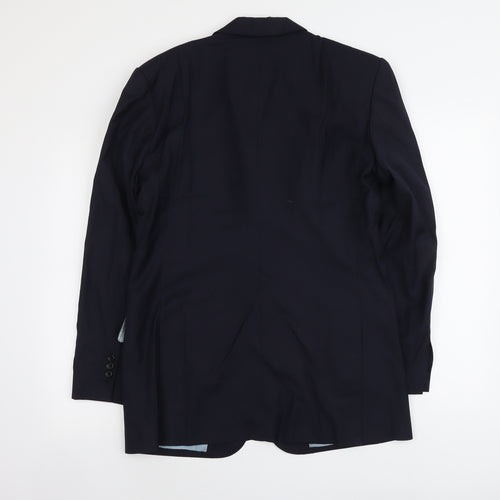 Tai Pan Row Mens Blue Polyester Jacket Suit Jacket Size L Regular