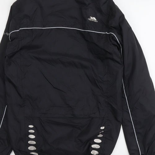 Trespass Mens Black Windbreaker Jacket Size 2XS Zip