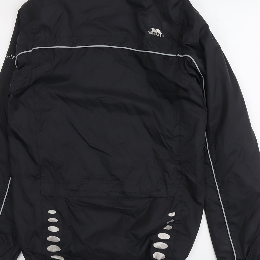 Trespass Mens Black Windbreaker Jacket Size 2XS Zip