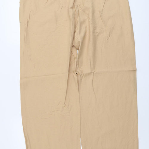 Bonita Womens Beige Viscose Cropped Trousers Size 18 L29 in Regular Button