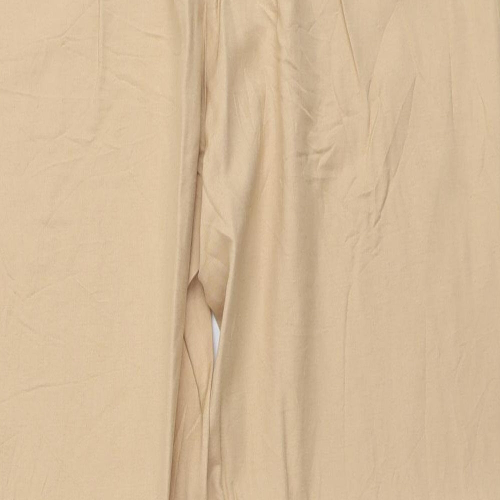 Bonita Womens Beige Viscose Cropped Trousers Size 18 L29 in Regular Button