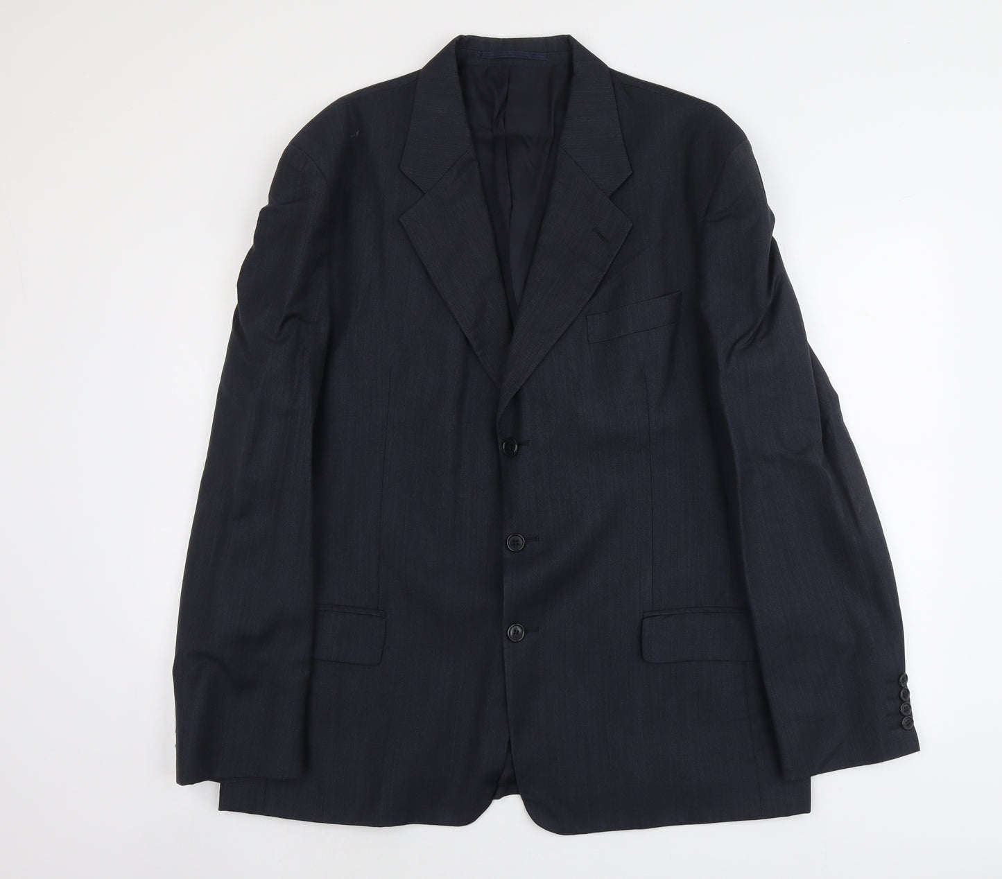 Blazer Mens Blue Wool Jacket Suit Jacket Size L Regular
