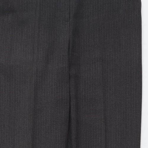 BHS Womens Grey Polyester Dress Pants Trousers Size 12 L29 in Regular Button