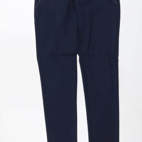 Fressia Womens Blue Cotton Chino Trousers Size S L29 in Regular Button