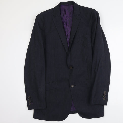 Charlie Allen Mens Blue Wool Jacket Suit Jacket Size M Regular