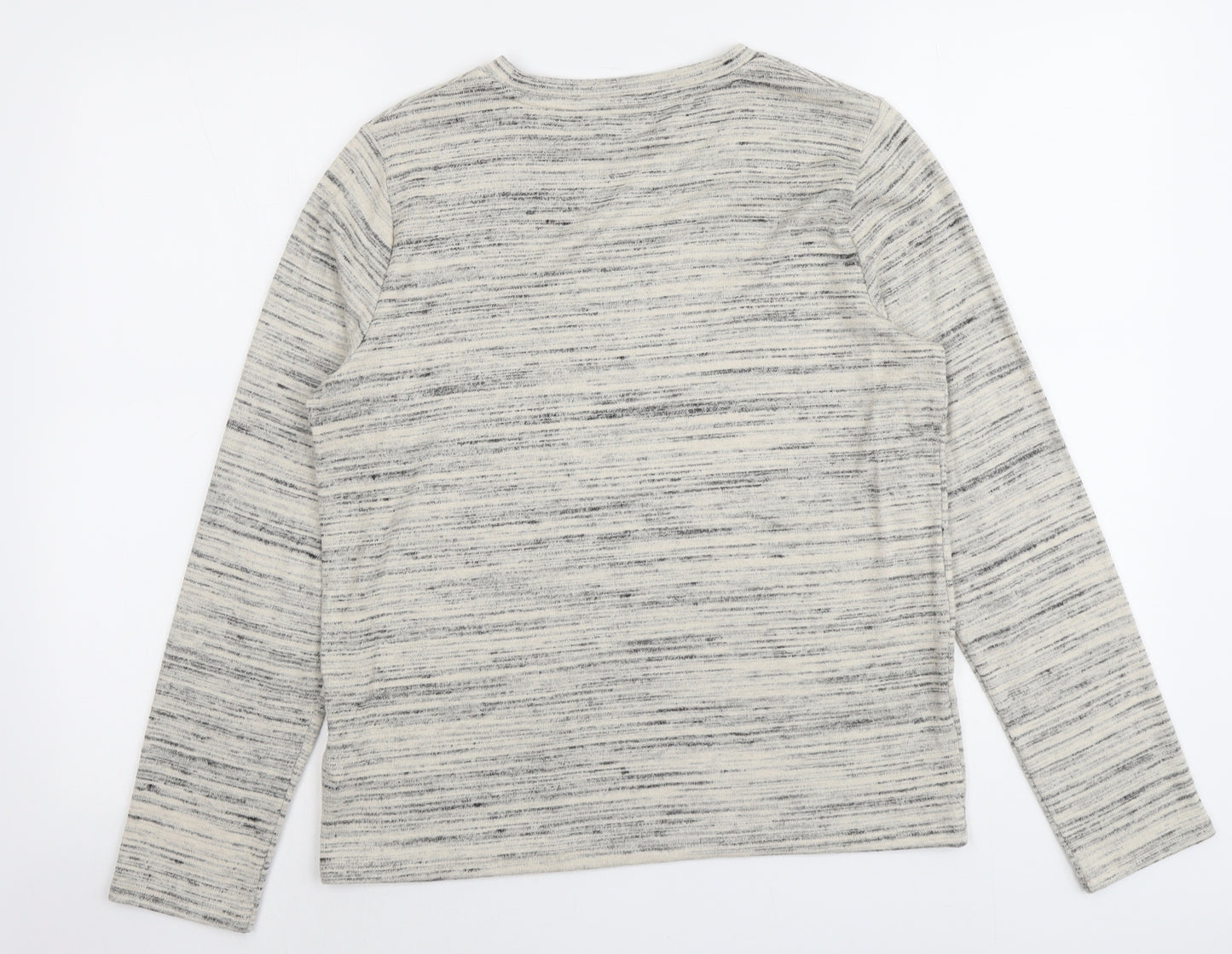 Marks and Spencer Womens Beige Round Neck Polyester Pullover Jumper Size 12