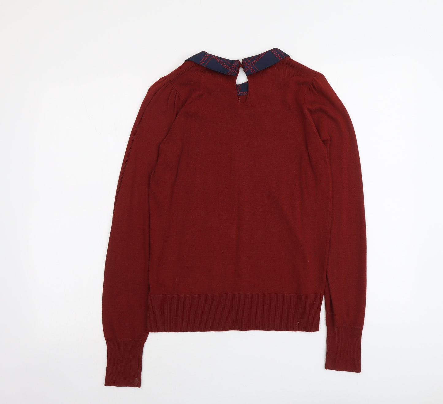 NEXT Womens Red Collared Polyester Pullover Jumper Size 6