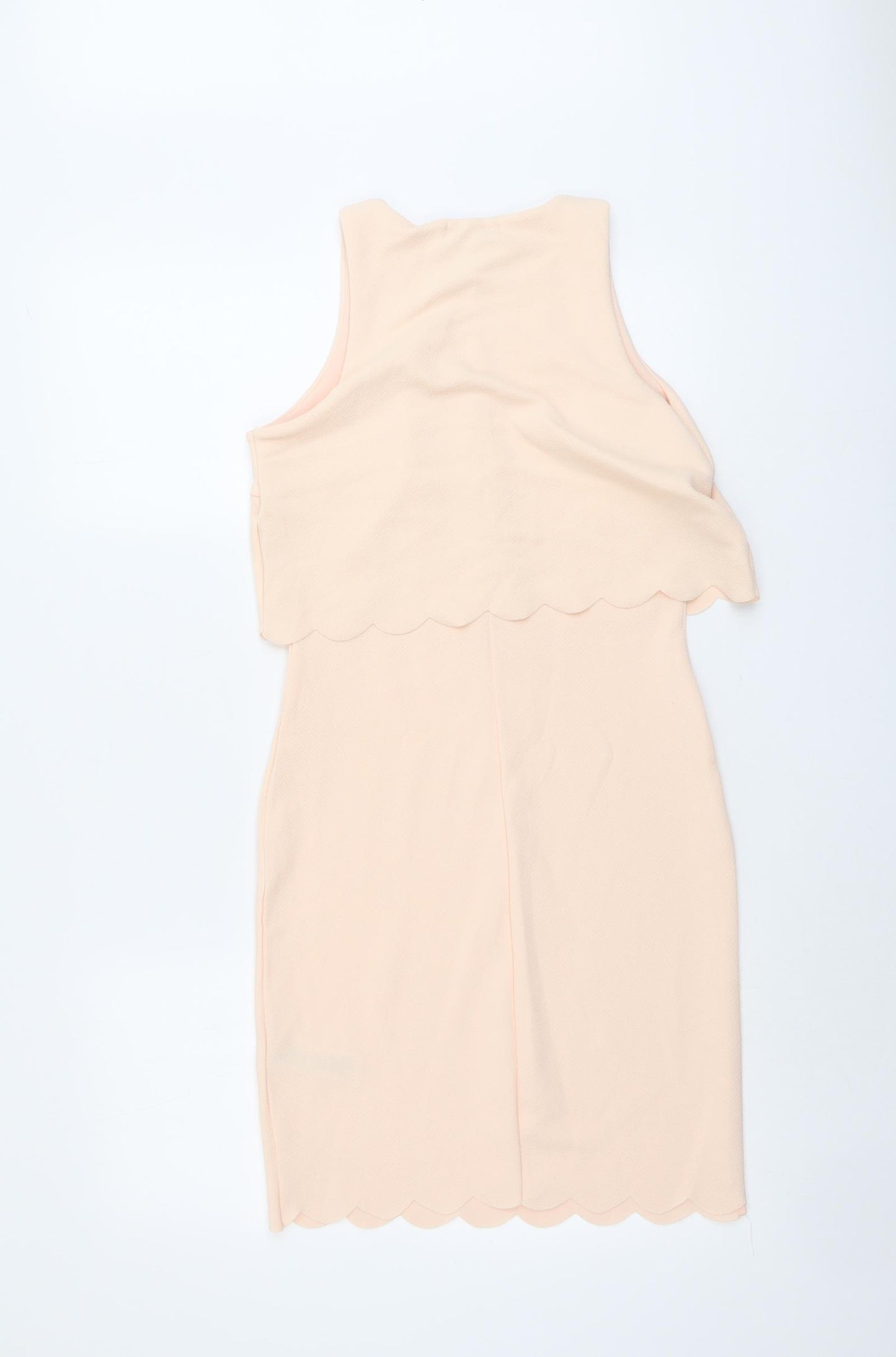 New Look Womens Pink Polyester A-Line Size 8 Round Neck Pullover