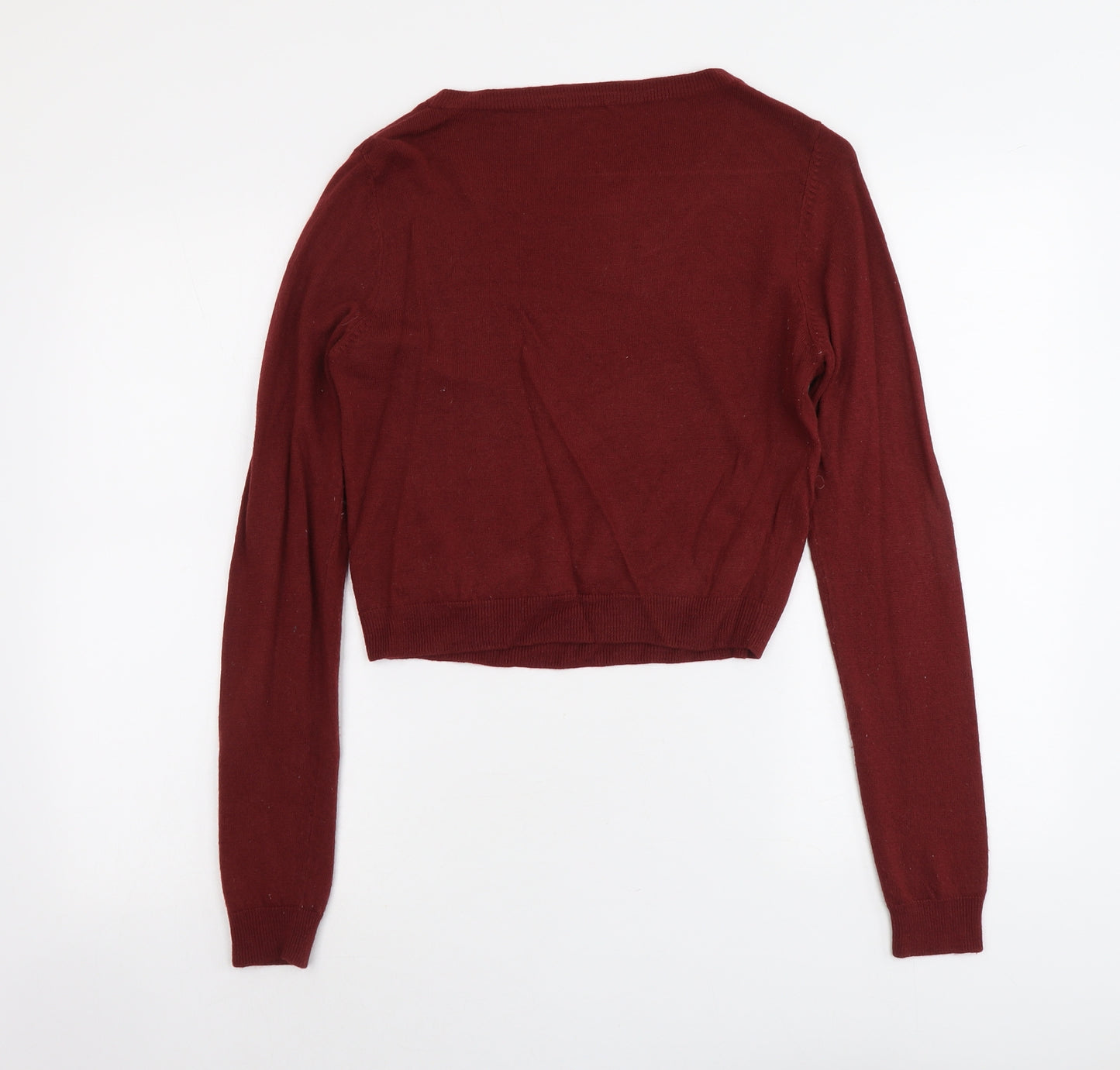 Terranova Womens Red Scoop Neck Acrylic Pullover Jumper Size L