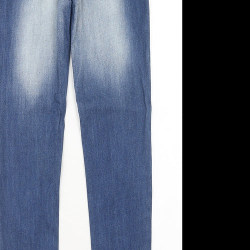 Moda Rapido Womens Blue Cotton Skinny Jeans Size 30 Regular Zip