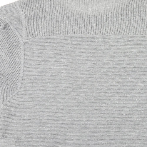 NEXT Womens Grey Round Neck Polyester Pullover Jumper Size 16