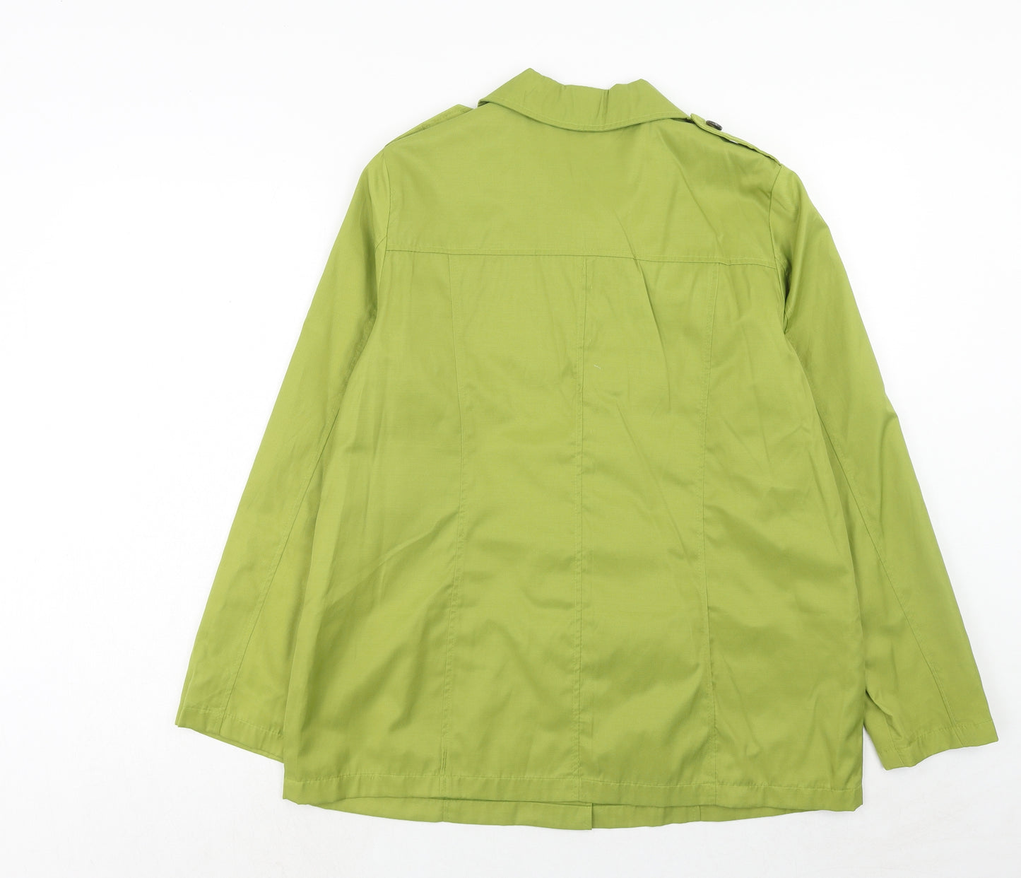Being Casual Womens Green Jacket Size 14 Button