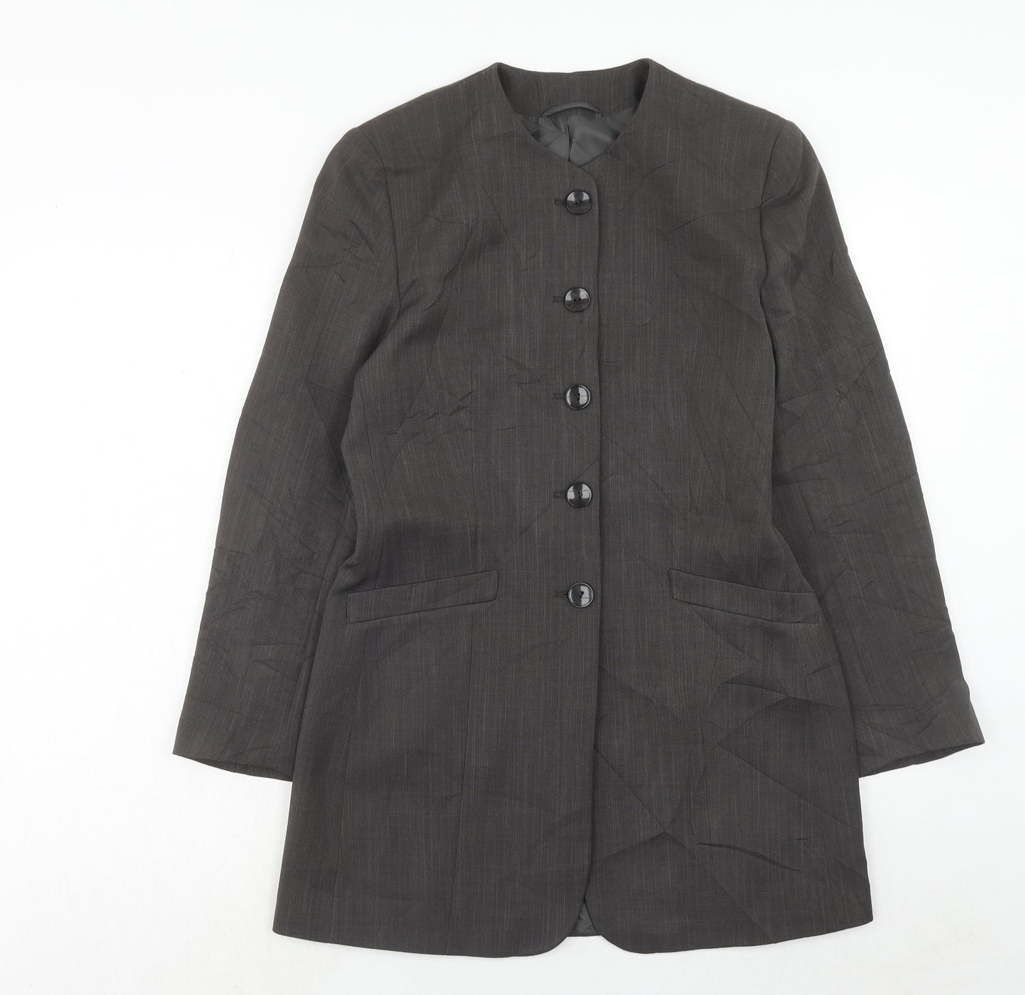 C&A Womens Grey Polyester Jacket Blazer Size 12