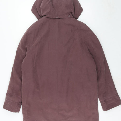Bonmarché Womens Purple Pea Coat Coat Size S Zip