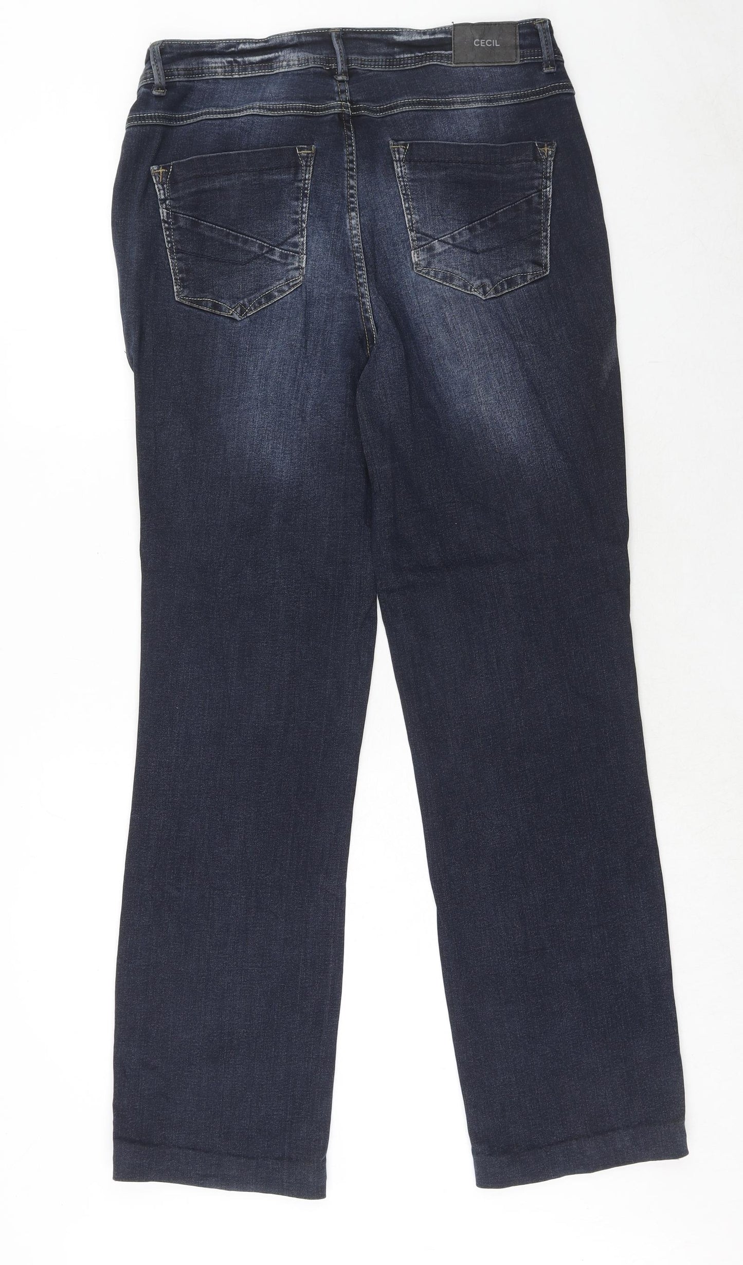 Cecil Mens Blue Cotton Straight Jeans Size 30 in Regular Zip