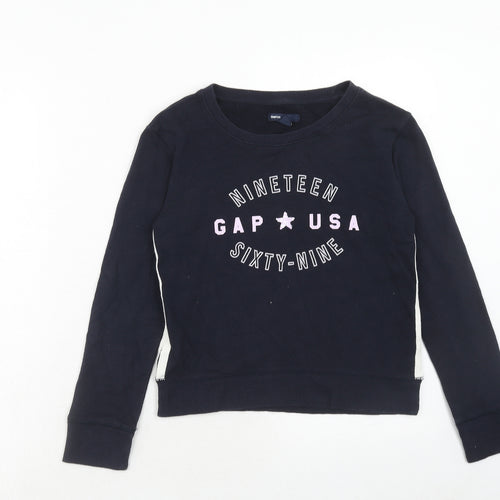 Gap Girls Blue Polyester Pullover Sweatshirt Size 10 Years Pullover - 1969