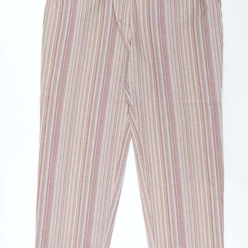 C&A Womens Multicoloured Striped Cotton Straight Jeans Size 40 in Regular Zip