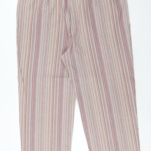 C&A Womens Multicoloured Striped Cotton Straight Jeans Size 40 in Regular Zip
