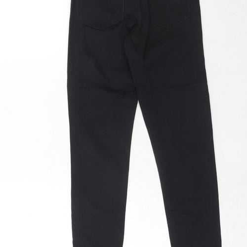 H&M Womens Black Cotton Skinny Jeans Size 25 in L30 in Regular Zip