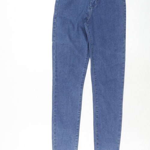Topshop Womens Blue Cotton Skinny Jeans Size 25 in L32 in Regular Zip