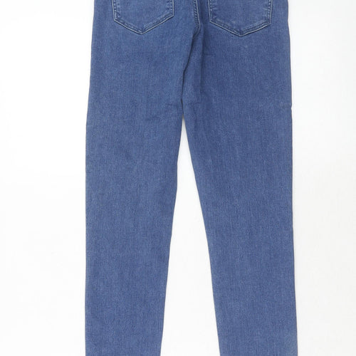 Topshop Womens Blue Cotton Skinny Jeans Size 25 in L32 in Regular Zip