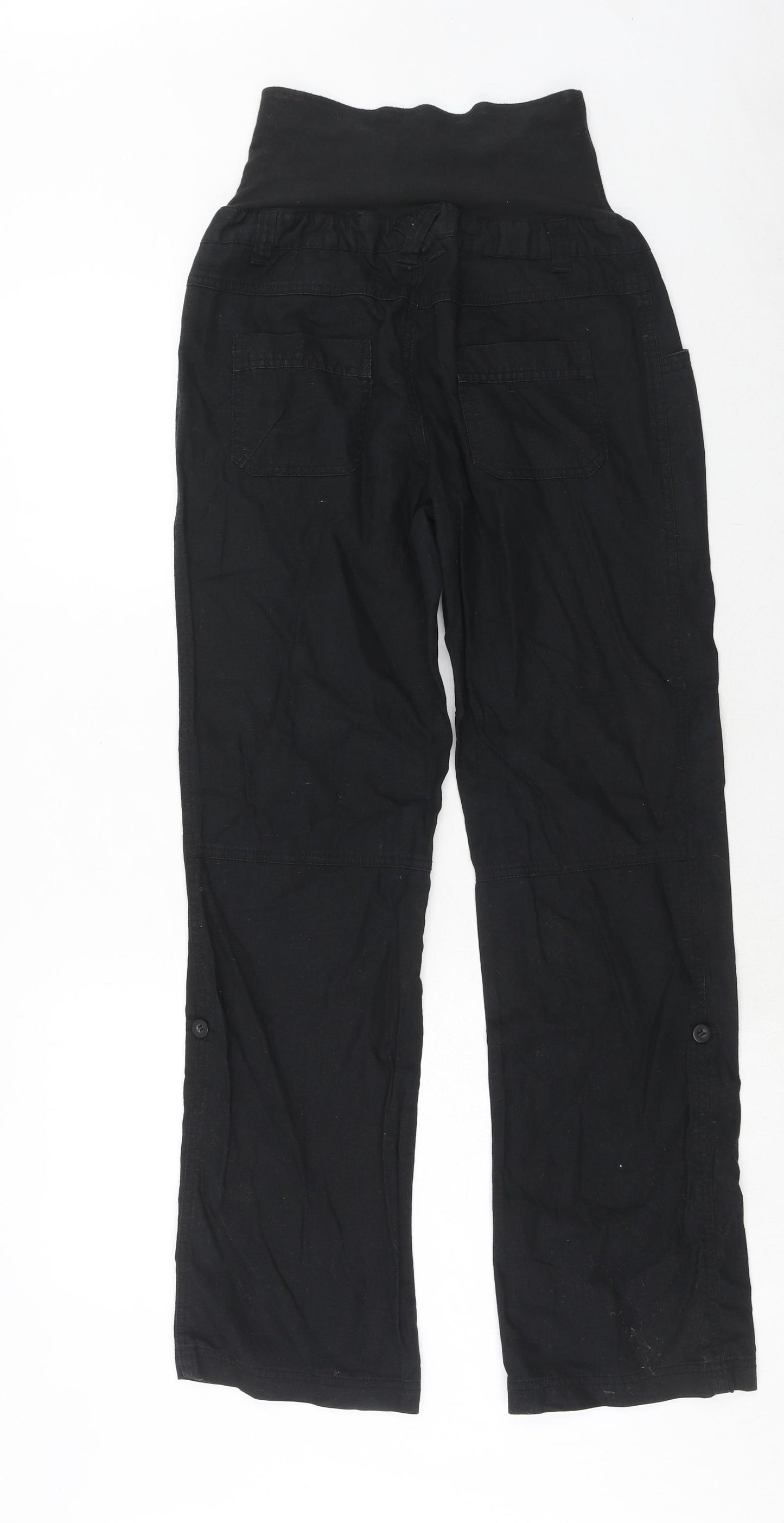 Blooming Marvellous Womens Black Linen Trousers Size 8 Regular
