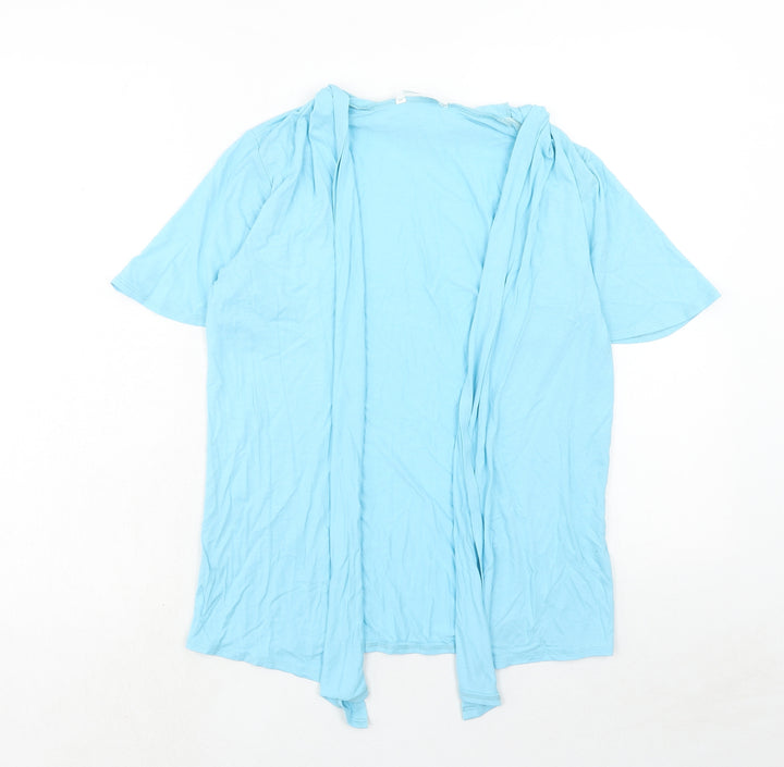 Marks and Spencer Womens Blue V-Neck Viscose Cardigan Jumper Size 10