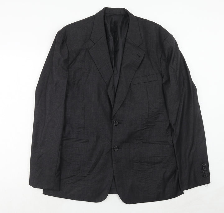 Shanghai Mens Grey Polyester Jacket Suit Jacket Size 42 Regular