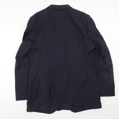 Marks and Spencer Mens Blue Polyester Jacket Suit Jacket Size 42 Regular