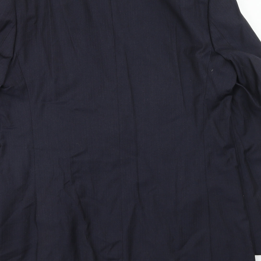 Marks and Spencer Mens Blue Polyester Jacket Suit Jacket Size 42 Regular