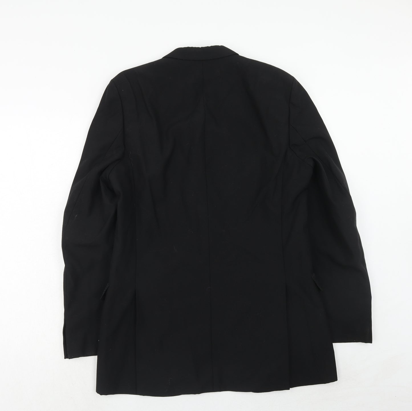 Moss Bros Mens Black Wool Tuxedo Suit Jacket Size 38 Regular