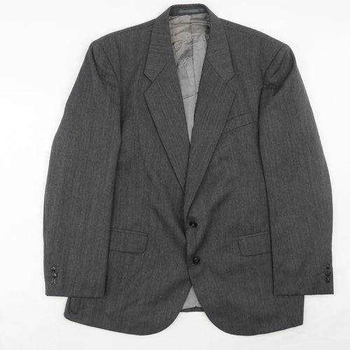 charles knight Mens Grey Polyester Jacket Suit Jacket Size 40 Regular