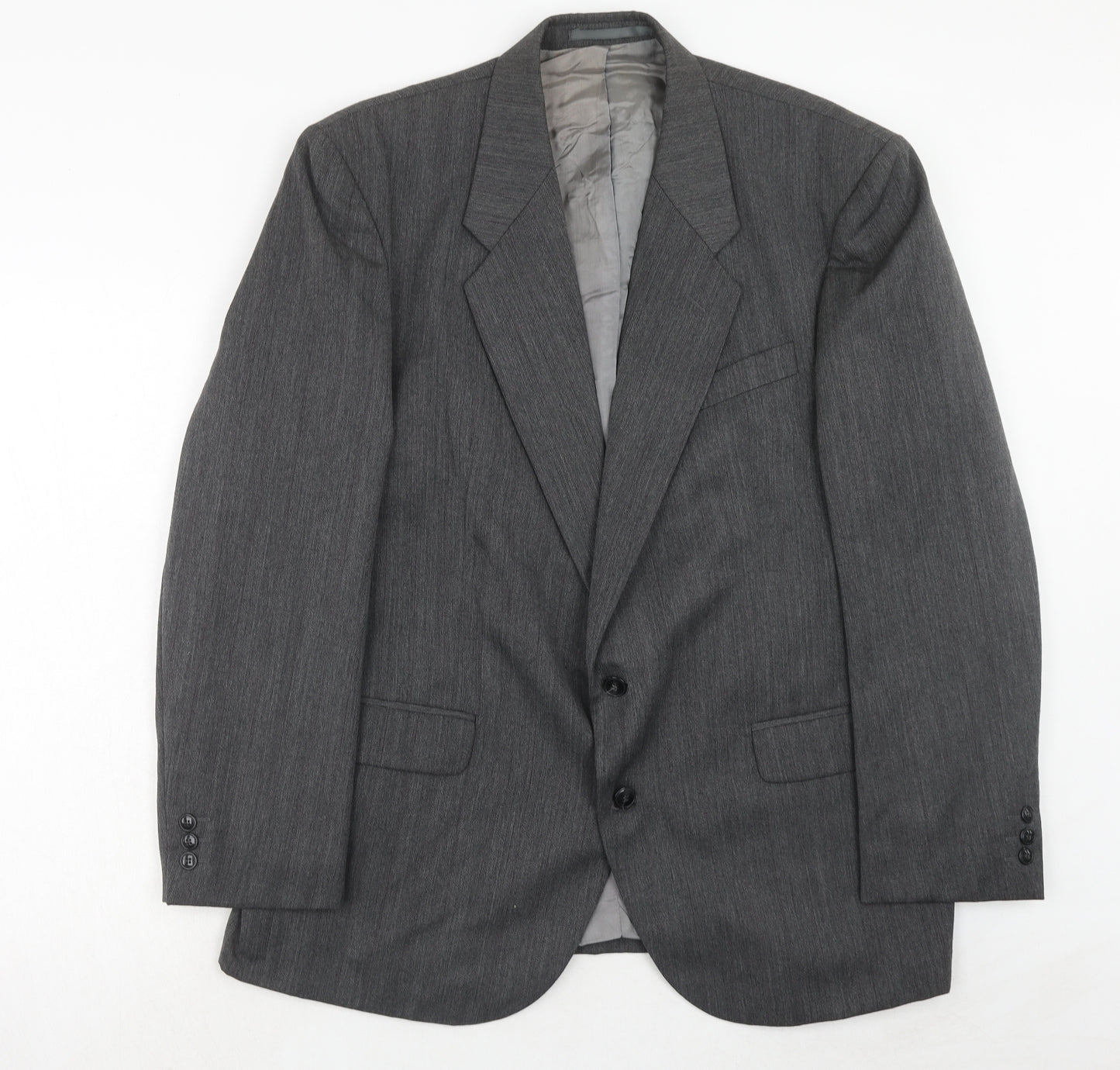 charles knight Mens Grey Polyester Jacket Suit Jacket Size 40 Regular