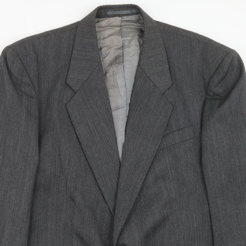 charles knight Mens Grey Polyester Jacket Suit Jacket Size 40 Regular