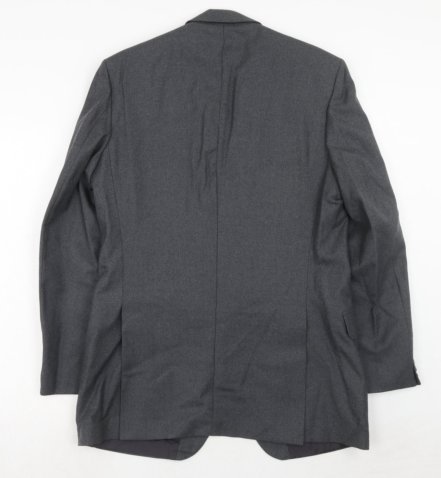 THE LABEL Mens Grey Wool Jacket Suit Jacket Size 40 Regular