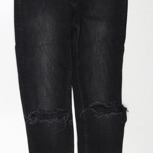 Divided by H&M Womens Black Cotton Skinny Jeans Size 10 Regular Zip