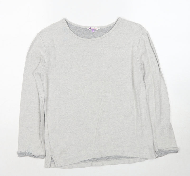 John Lewis Girls Grey Cotton Pullover Sweatshirt Size 11 Years Pullover