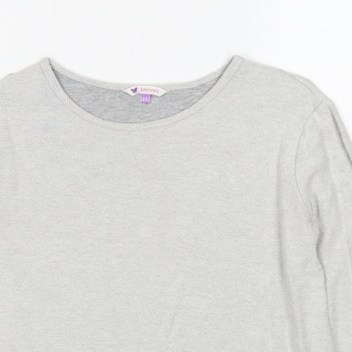 John Lewis Girls Grey Cotton Pullover Sweatshirt Size 11 Years Pullover