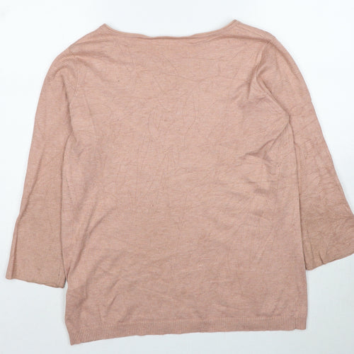 Minus Womens Pink Boat Neck Viscose Pullover Jumper Size XL
