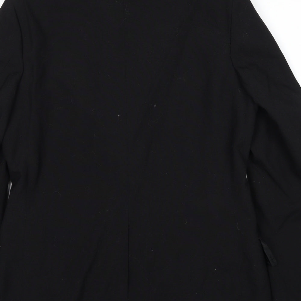 David Lane Mens Black Polyester Jacket Suit Jacket Size 40 Regular