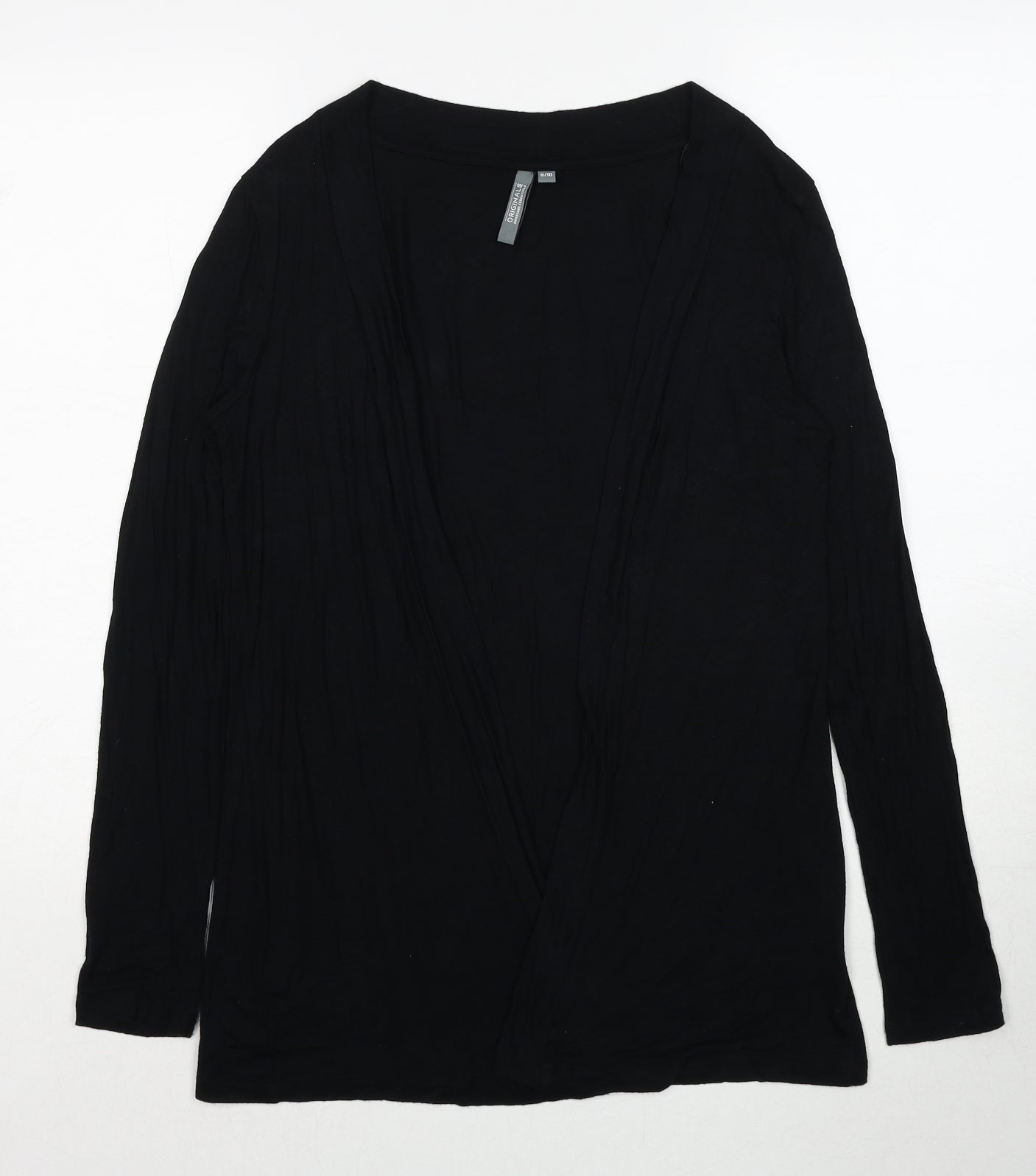 Originals Womens Black V-Neck Viscose Cardigan Jumper Size 8 - Size 8-10