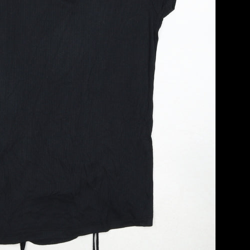 Moral Fiber Womens Black Scoop Neck Viscose Pullover Jumper Size L