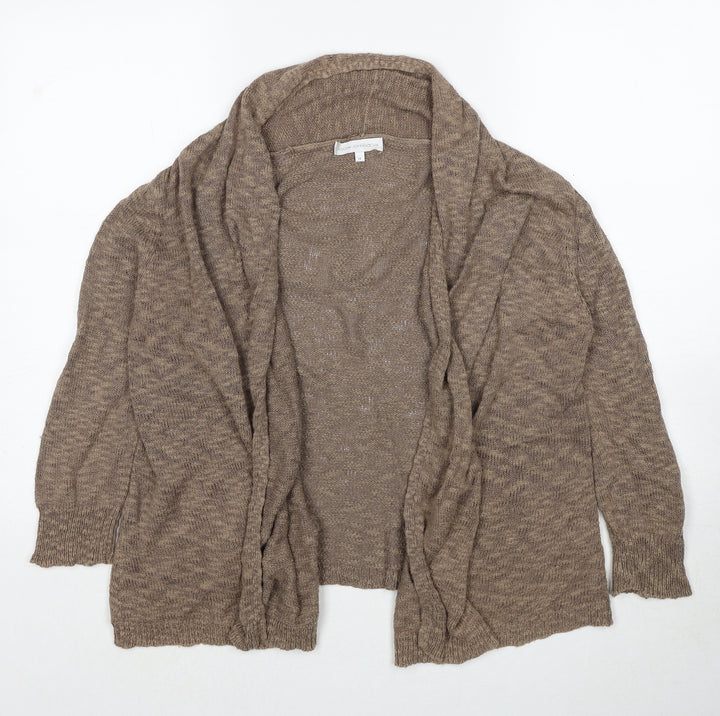 RJR.John Rocha Womens Brown V-Neck Polyester Cardigan Jumper Size 14