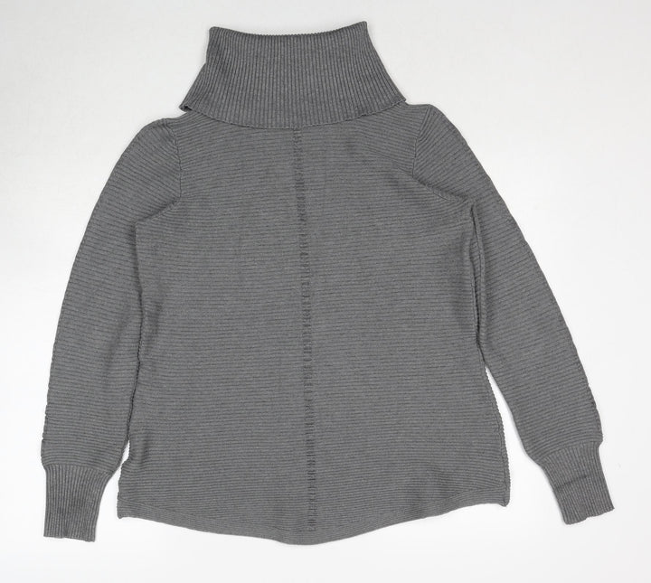 Cyrus Womens Grey Roll Neck Viscose Pullover Jumper Size L