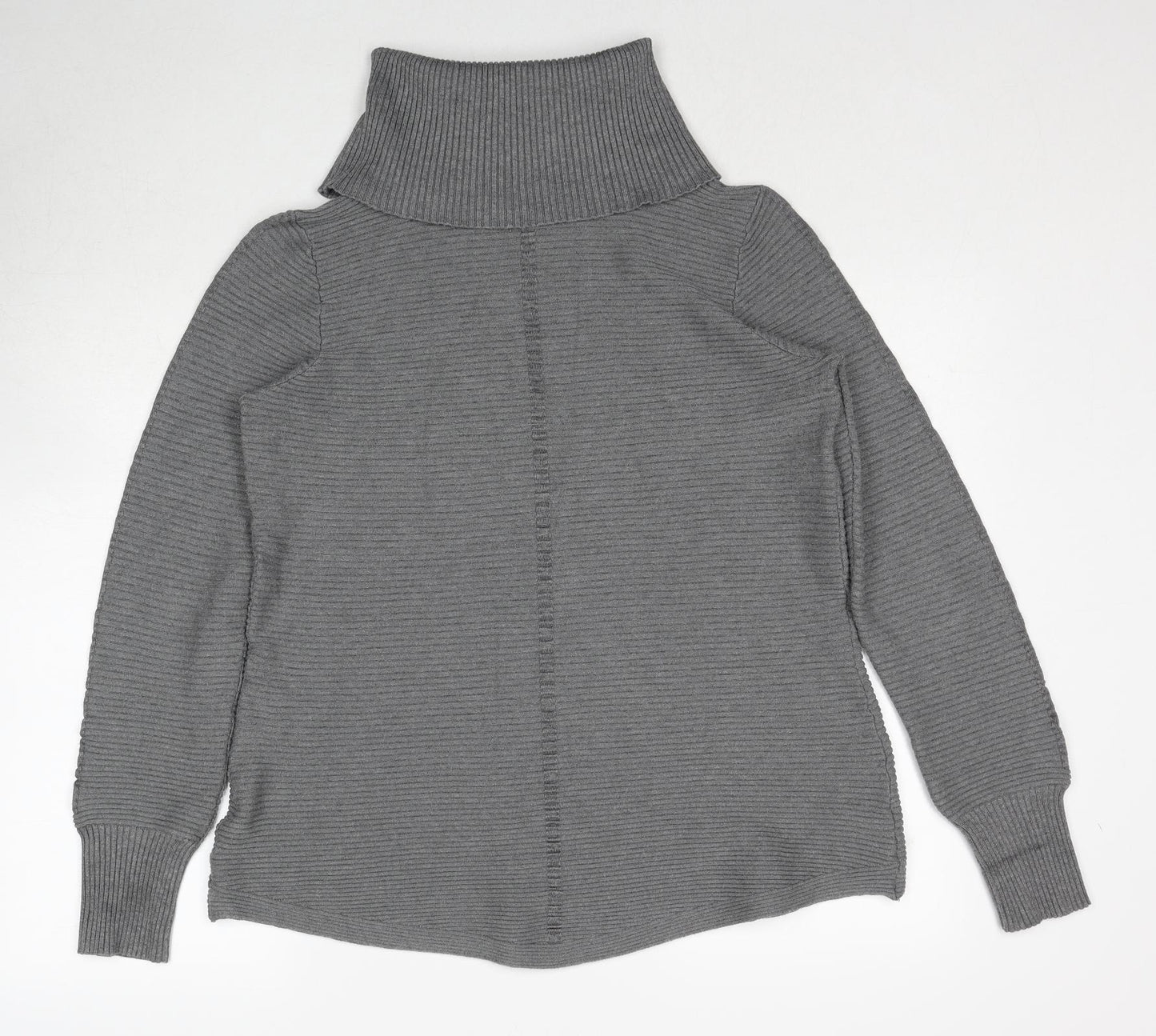 Cyrus Womens Grey Roll Neck Viscose Pullover Jumper Size L