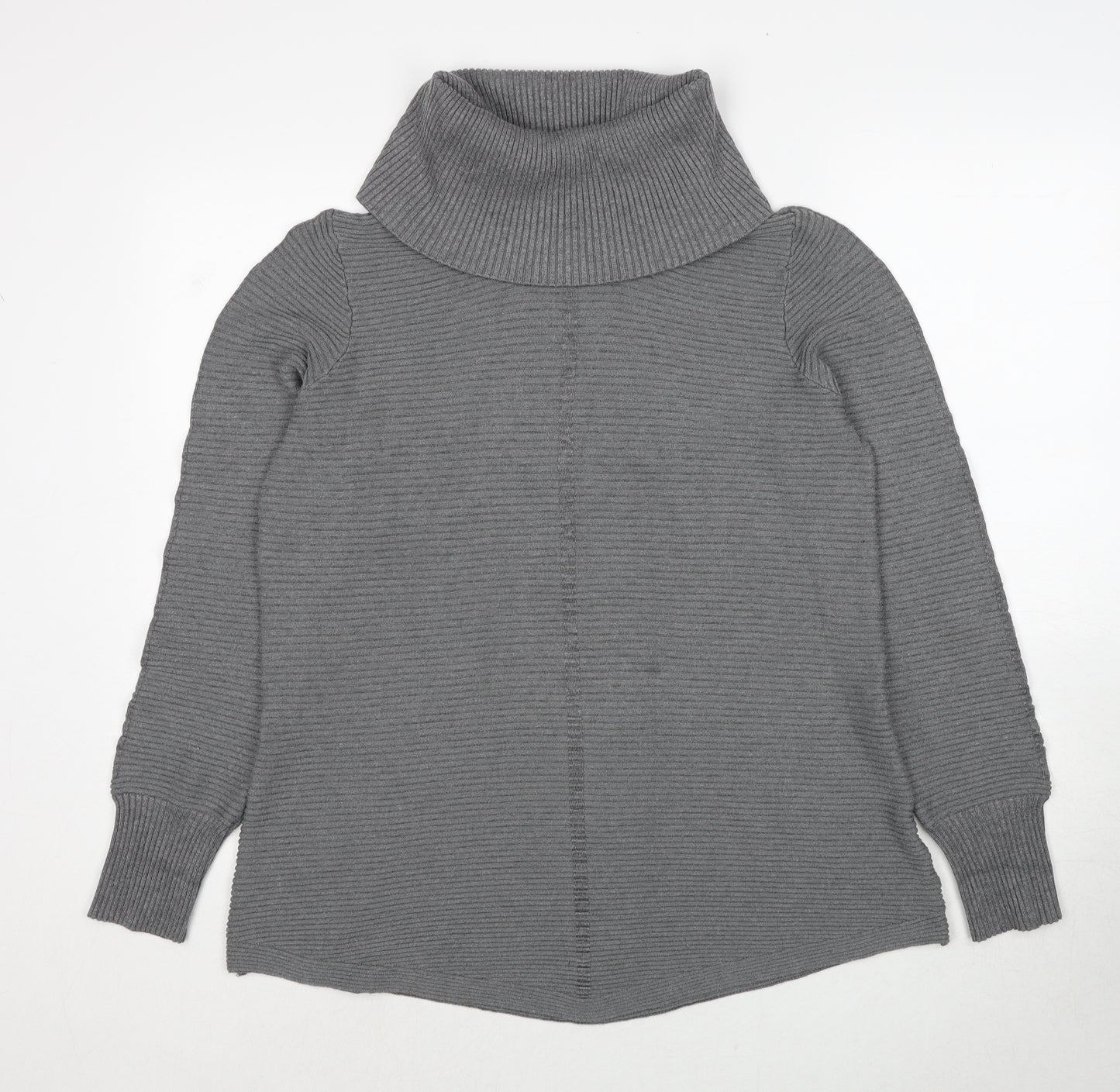 Cyrus Womens Grey Roll Neck Viscose Pullover Jumper Size L